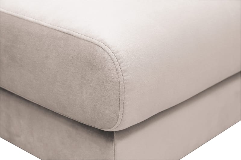 Menard Fotpall i Sammet - Beige - Möbler - Stolar & fåtöljer - Pall & puff - Fotpall