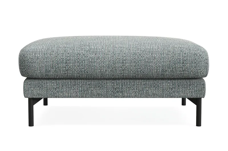 Menard Premium Fotpall i Chenille - Grå/Blå - Möbler - Stolar & fåtöljer - Pall & puff - Fotpall