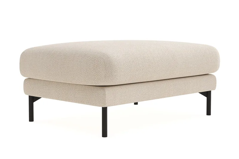 Menard Premium Fotpall i Chenille - Ljusbeige - Möbler - Stolar & fåtöljer - Pall & puff - Fotpall