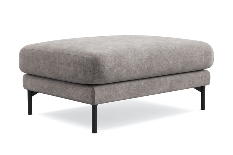 Menard Premium Fotpall i Chenille - Grå/Brun - Möbler - Stolar & fåtöljer - Pall & puff - Fotpall