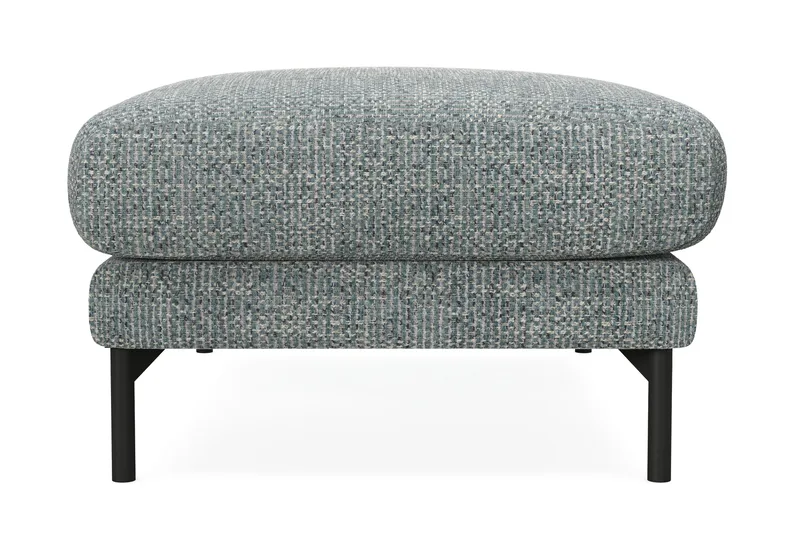 Menard Premium Fotpall i Chenille - Grå/Blå - Möbler - Stolar & fåtöljer - Pall & puff - Fotpall