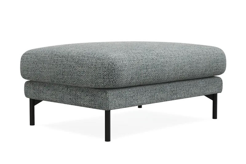 Menard Premium Fotpall i Chenille - Grå/Blå - Möbler - Stolar & fåtöljer - Pall & puff - Fotpall