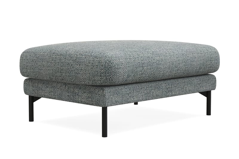 Menard Premium Fotpall i Chenille - Grå/Blå - Möbler - Stolar & fåtöljer - Pall & puff - Fotpall
