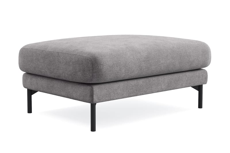 Menard Premium Fotpall i Chenille - Grå - Möbler - Stolar & fåtöljer - Pall & puff - Fotpall