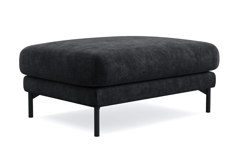 Menard Premium Fotpall i Chenille - Svartt - Möbler - Stolar & fåtöljer - Pall & puff - Fotpall