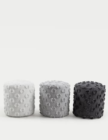 Meric Sittpuff 40 cm Rund - Grå - Möbler - Stolar & fåtöljer - Pall & puff - Sittpuff
