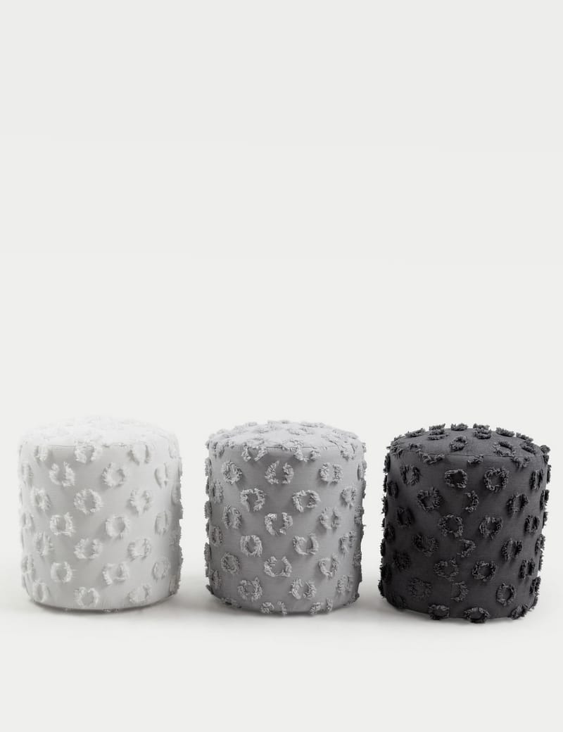 Meric Sittpuff 40 cm Rund - Grå - Möbler - Stolar & fåtöljer - Pall & puff - Sittpuff