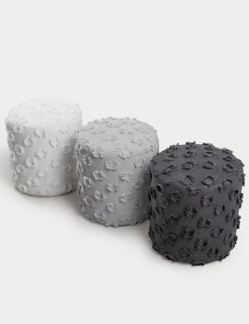 Meric Sittpuff 40 cm Rund - Grå - Möbler - Stolar & fåtöljer - Pall & puff - Sittpuff