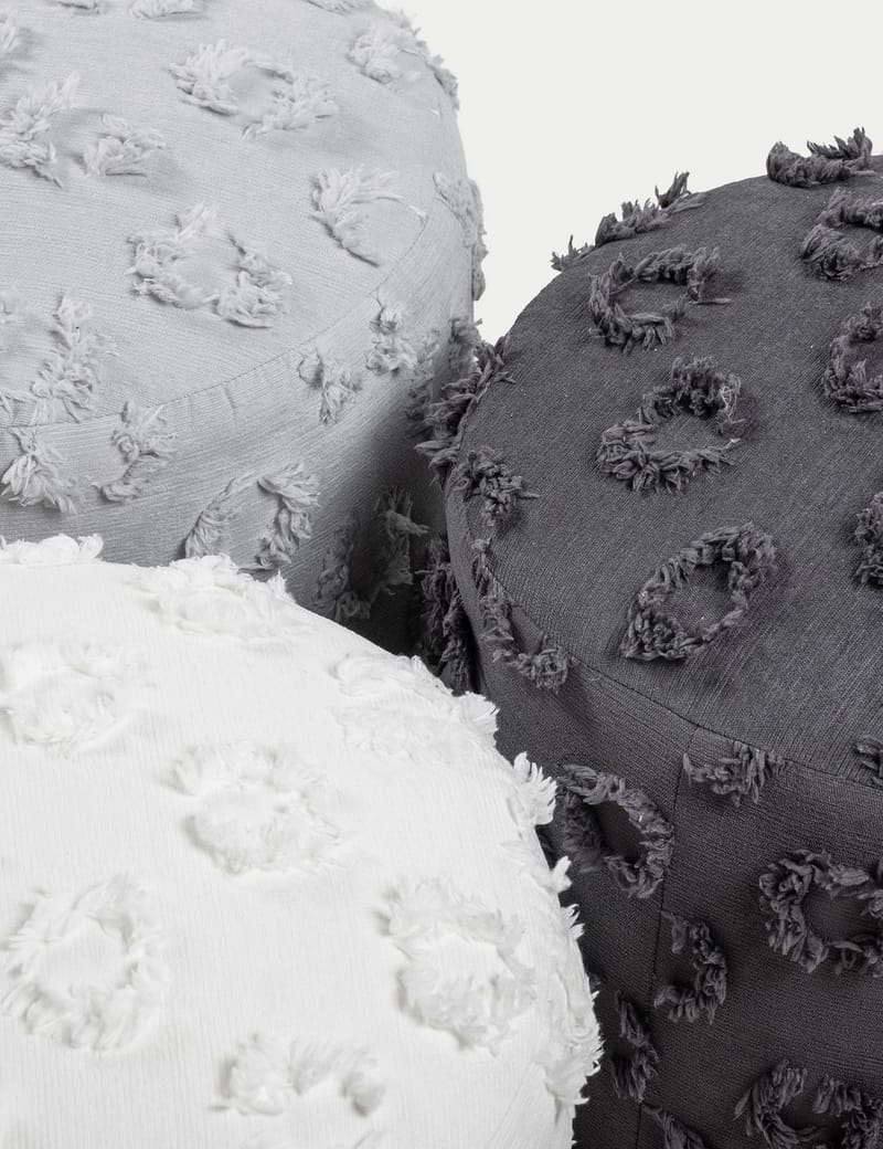 Meric Sittpuff 40 cm Rund - Vit - Möbler - Stolar & fåtöljer - Pall & puff - Sittpuff