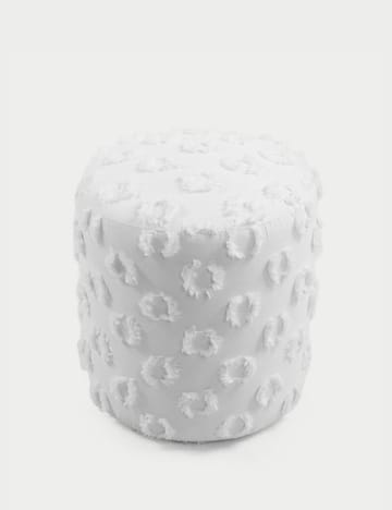 Meric Sittpuff 40 cm Rund - Vit - Möbler - Stolar & fåtöljer - Pall & puff - Sittpuff