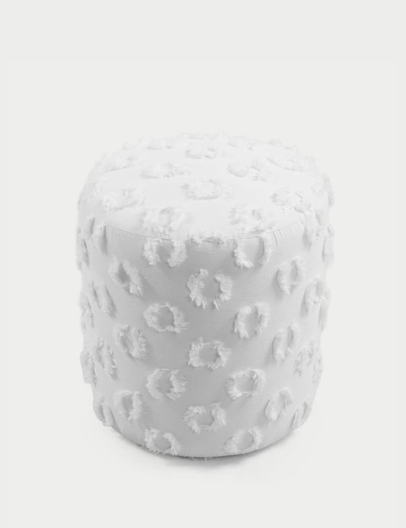 Meric Sittpuff 40 cm Rund - Vit - Möbler - Stolar & fåtöljer - Pall & puff - Sittpuff