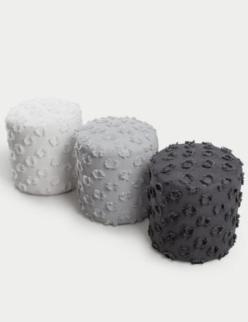 Meric Sittpuff 40 cm Rund - Vit - Möbler - Stolar & fåtöljer - Pall & puff - Sittpuff