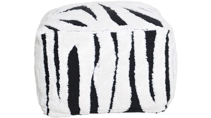 Mirello Puff 50 cm - Vit/Svart - Möbler - Stolar & fåtöljer - Pall & puff - Sittpuff