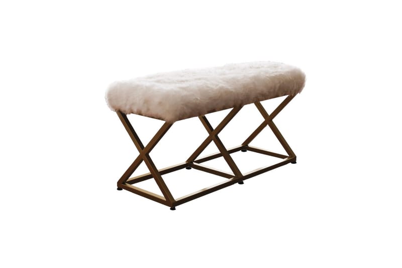 Murmu Sittpall 100 cm - Guld/Vit - Möbler - Stolar & fåtöljer - Pall & puff - Fotpall - Bäddbar fotpall