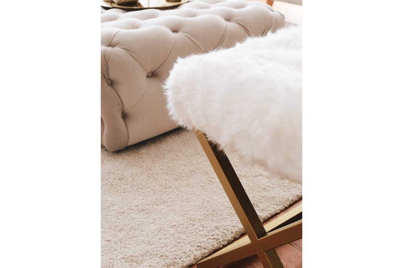 Murmu Sittpall 100 cm - Guld/Vit - Möbler - Stolar & fåtöljer - Pall & puff - Fotpall - Bäddbar fotpall