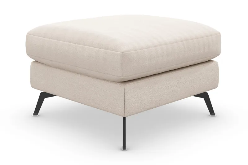 Ocean Lyx Fotpall, Beige/Svart