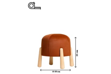 Orryn Fotpall 40 cm - Orange/Natur - Möbler - Stolar & fåtöljer - Pall & puff - Fotpall