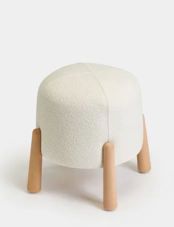 Orryn Sittpuff 40 cm Rund - Vit - Möbler - Stolar & fåtöljer - Pall & puff - Sittpuff