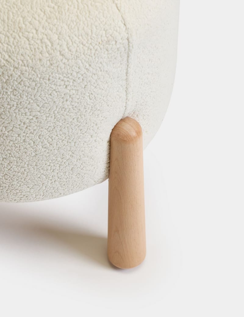 Orryn Sittpuff 40 cm Rund - Vit - Möbler - Stolar & fåtöljer - Pall & puff - Sittpuff