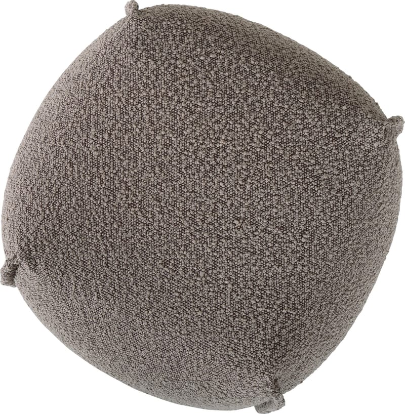 Pall 48x48 cm i mörkbeige bouclè - Gråbrun - Möbler - Stolar & fåtöljer - Pall & puff - Sittpuff