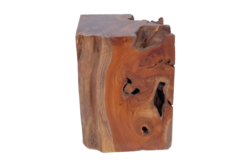 Pall massiv teak 30x30x40 cm - Brun - Pall & puff