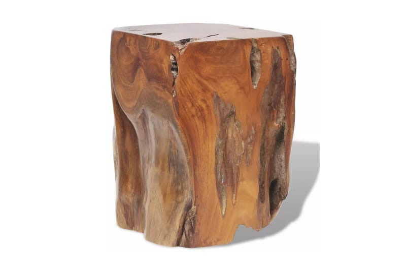 Pall massiv teak 30x30x40 cm - Brun - Pall & puff