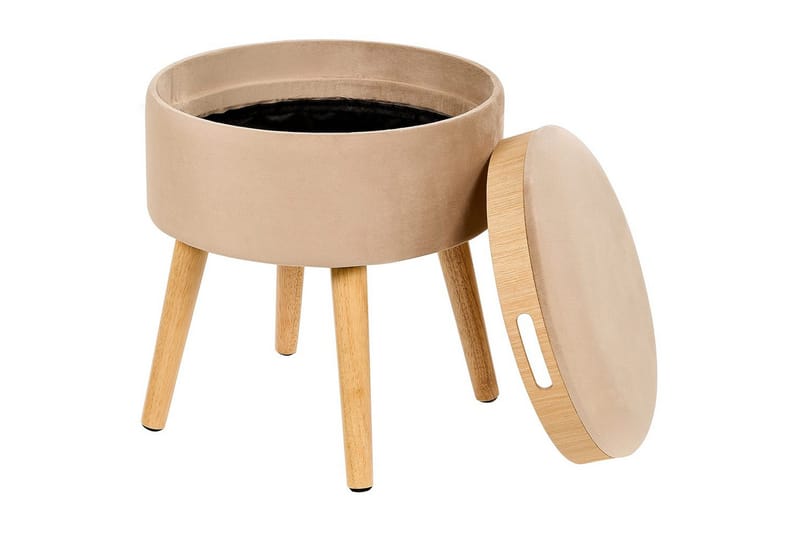 Pall Neely Beige - Beige - Möbler - Stolar & fåtöljer - Pall & puff - Fotpall