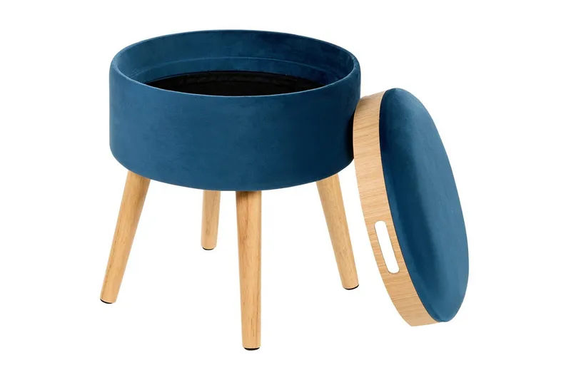 Pall Neely Blå - Blå - Möbler - Stolar & fåtöljer - Pall & puff - Fotpall