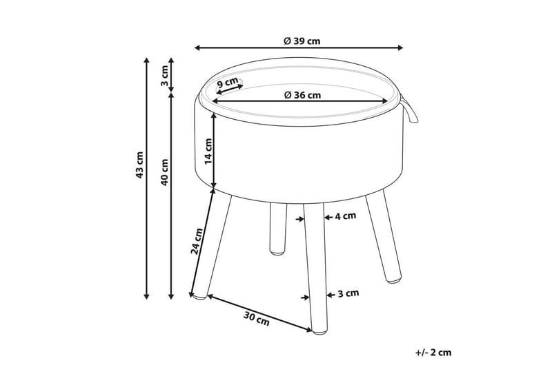 Pall Neely Blå - Blå - Möbler - Stolar & fåtöljer - Pall & puff - Fotpall