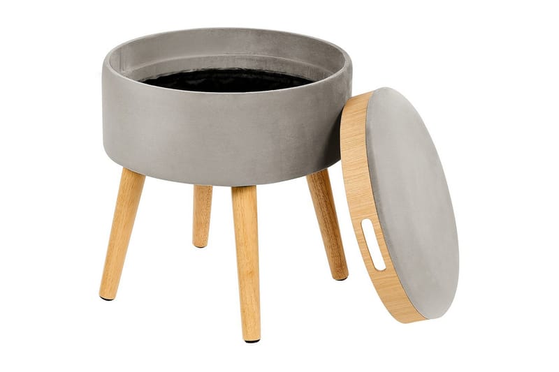 Pall Neely Grå - Grå - Möbler - Stolar & fåtöljer - Pall & puff - Fotpall