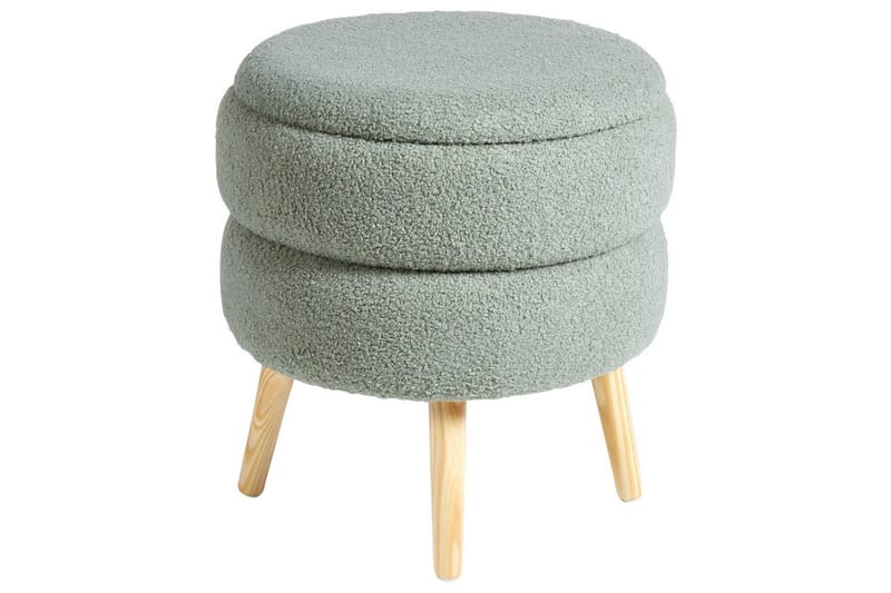 Pall Okaton Grönt/ljust trä - Grönt/ljust trä - Möbler - Stolar & fåtöljer - Pall & puff - Fotpall