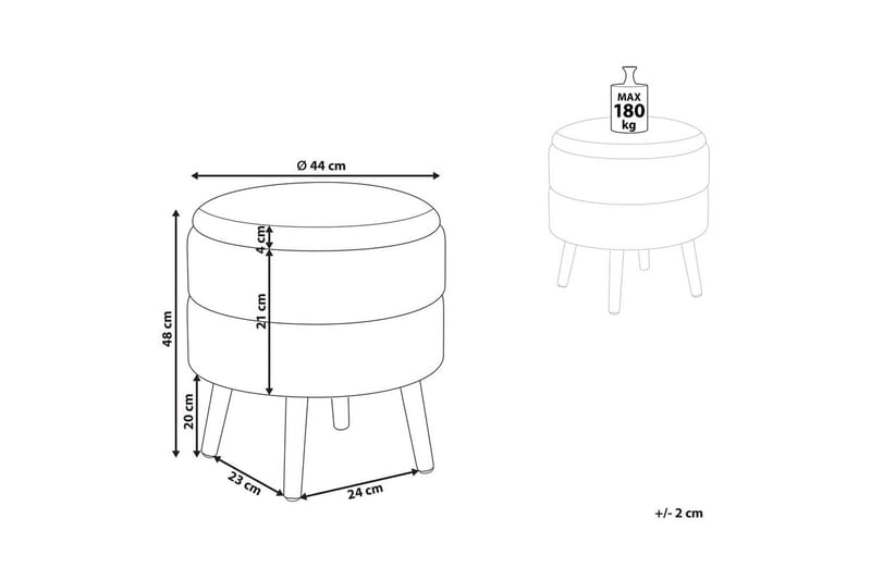 Pall Okaton Grönt/ljust trä - Grönt/ljust trä - Möbler - Stolar & fåtöljer - Pall & puff - Fotpall