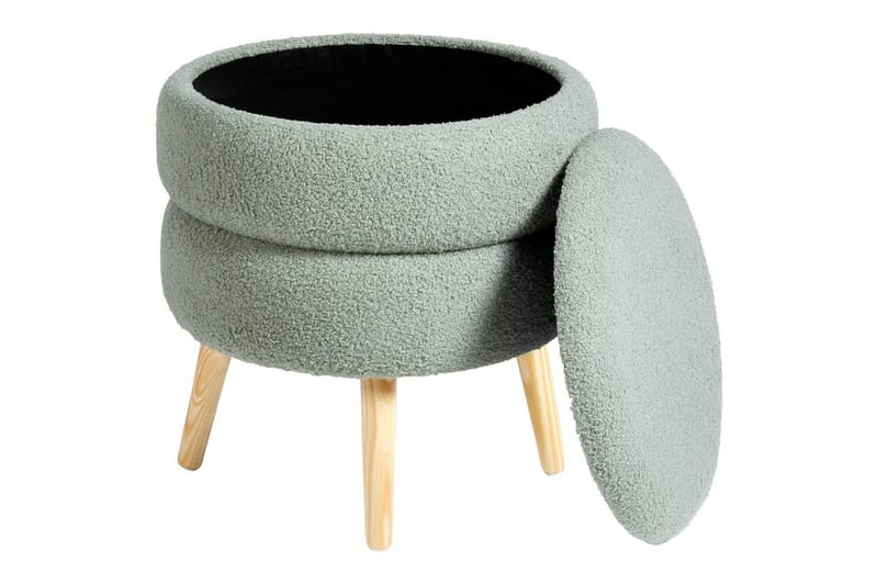 Pall Okaton Grönt/ljust trä - Grönt/ljust trä - Möbler - Stolar & fåtöljer - Pall & puff - Fotpall