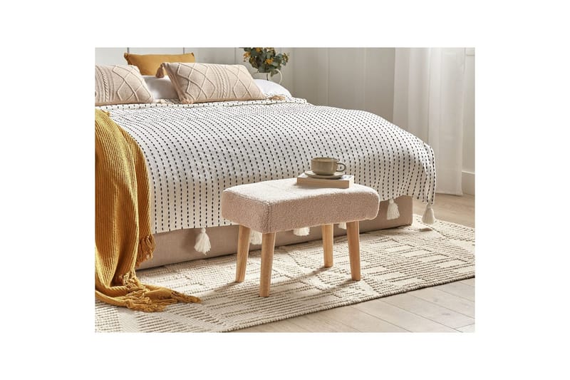 Pall Takoma Beige/ljust trä - Beige/ljust trä - Möbler - Stolar & fåtöljer - Pall & puff - Fotpall