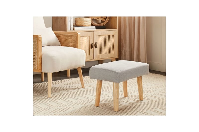 Pall Takoma II Grå/ljust trä - Grå/ljust trä - Möbler - Stolar & fåtöljer - Pall & puff - Fotpall