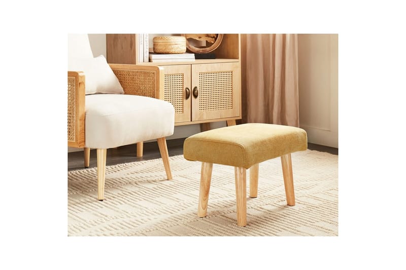 Pall Takoma II Gult/ljust trä - Gult/ljust trä - Möbler - Stolar & fåtöljer - Pall & puff - Fotpall