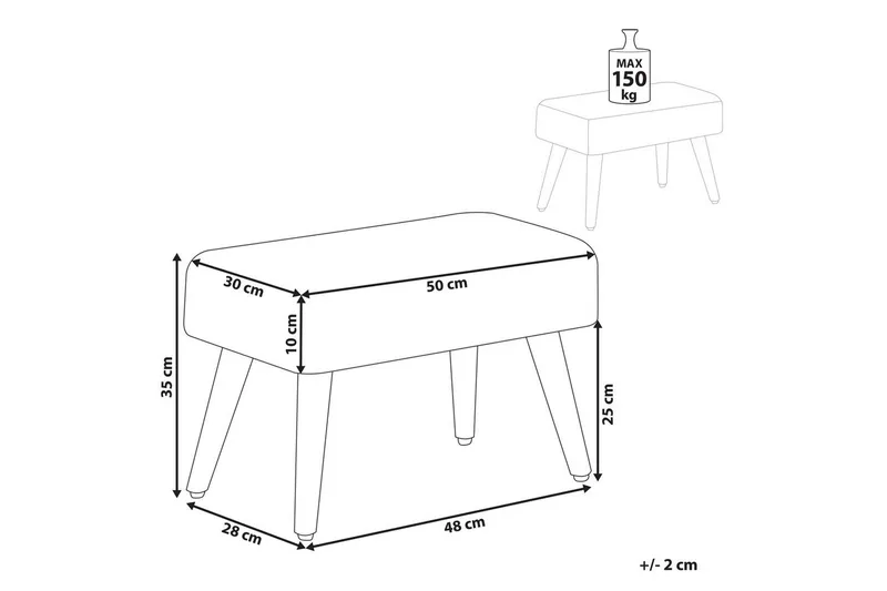 Pall Takoma Vit/ljust trä - Vit/ljust trä - Möbler - Stolar & fåtöljer - Pall & puff - Fotpall