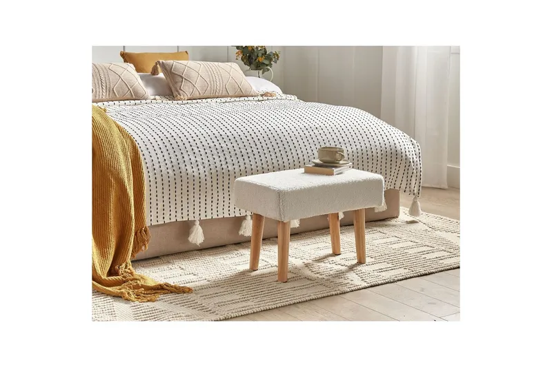 Pall Takoma Vit/ljust trä - Vit/ljust trä - Möbler - Stolar & fåtöljer - Pall & puff - Fotpall