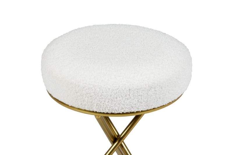 Pall Presho Vitt/guld - Vitt/guld - Möbler - Stolar & fåtöljer - Pall & puff - Fotpall