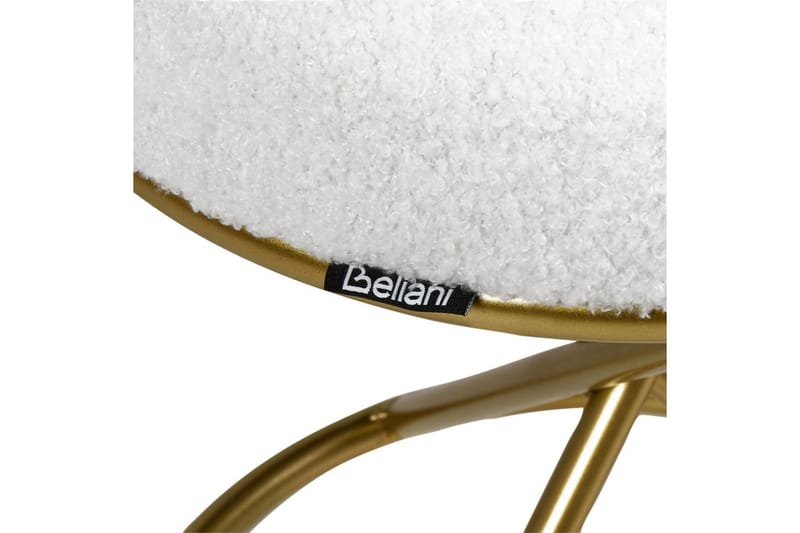 Pall Presho Vitt/guld - Vitt/guld - Möbler - Stolar & fåtöljer - Pall & puff - Fotpall