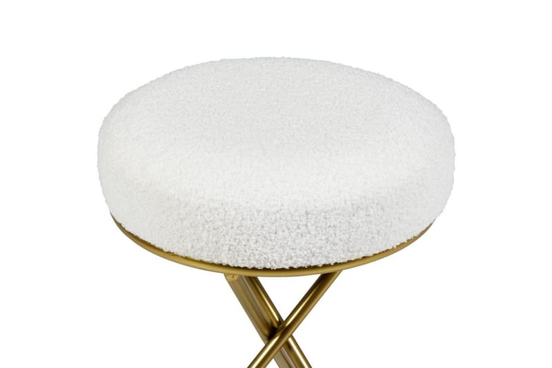 Pall Presho Vitt/guld - Vitt/guld - Möbler - Stolar & fåtöljer - Pall & puff - Fotpall