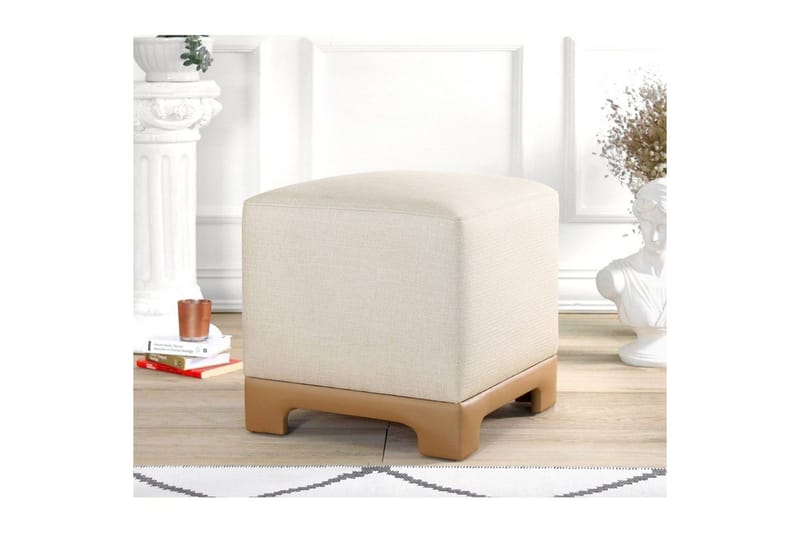 Puff Belarville Grädde / Beige - Grädde / Beige - Möbler - Stolar & fåtöljer - Pall & puff - Sittpuff