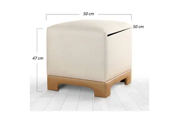 Puff Belarville Grädde / Beige - Grädde / Beige - Möbler - Stolar & fåtöljer - Pall & puff - Sittpuff