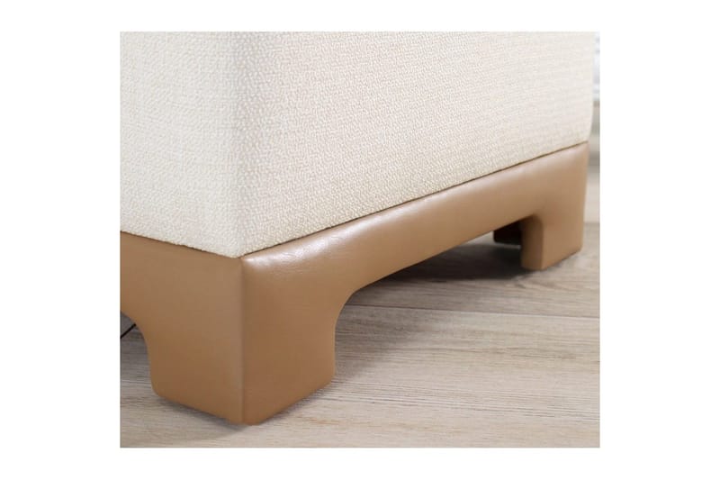 Puff Belarville Grädde / Beige - Grädde / Beige - Möbler - Stolar & fåtöljer - Pall & puff - Sittpuff