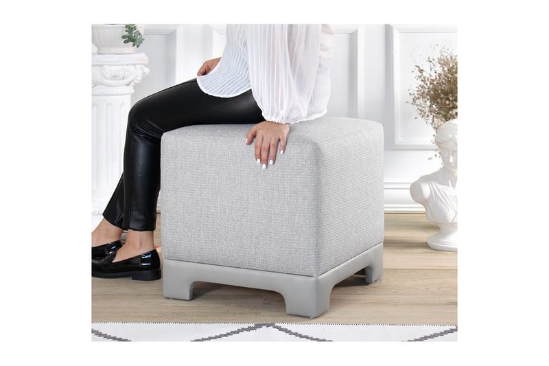 Puff Belarville Grå - Grå - Möbler - Stolar & fåtöljer - Pall & puff - Sittpuff