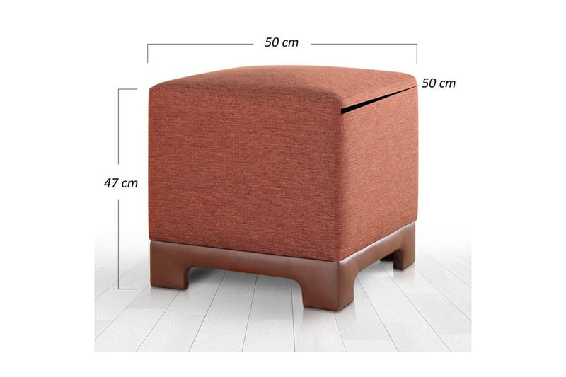 Puff Belarville Kakel Röd - Kakel Röd - Möbler - Stolar & fåtöljer - Pall & puff - Sittpuff