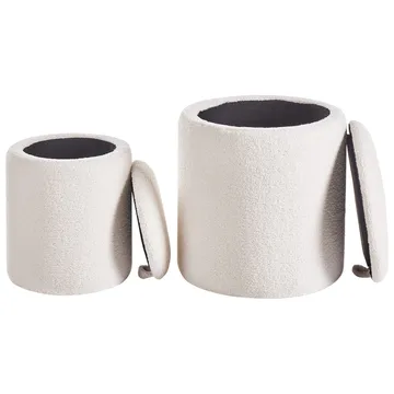 Puff Berea 2-pack - Vit - Möbler - Stolar & fåtöljer - Pall & puff - Sittpuff