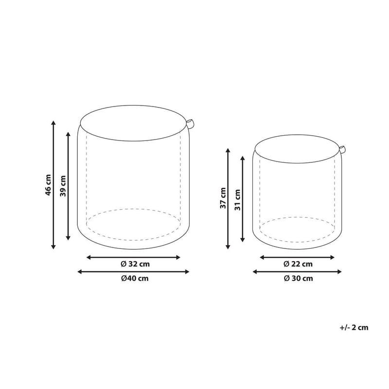 Puff Berea 2-pack - Vit - Möbler - Stolar & fåtöljer - Pall & puff - Sittpuff