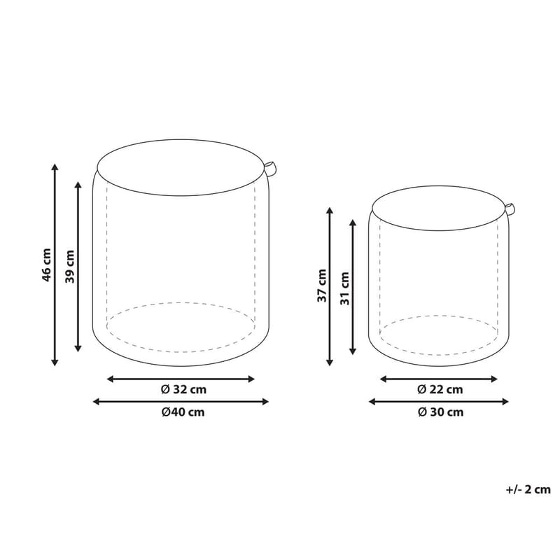Puff Berea 2-pack - Brun - Möbler - Stolar & fåtöljer - Pall & puff - Sittpuff