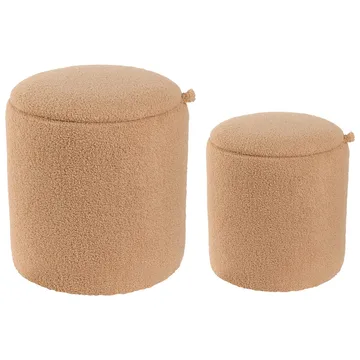 Puff Berea 2-pack - Brun - Möbler - Stolar & fåtöljer - Pall & puff - Sittpuff